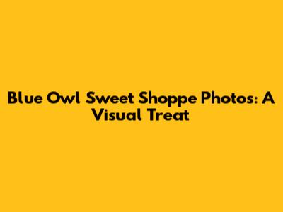 Blue Owl Sweet Shoppe Photos: A Visual Treat